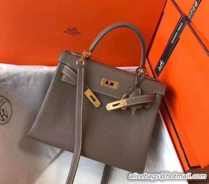 New Design Hermes Kelly 35cm In Original Leather K35 Khaki Gold