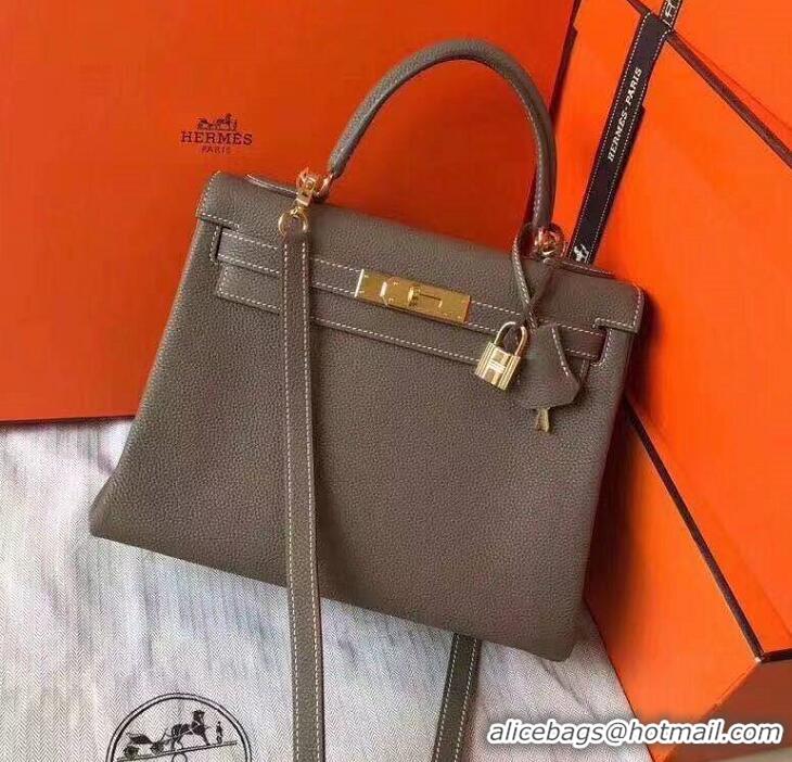 New Design Hermes Kelly 35cm In Original Leather K35 Khaki Gold