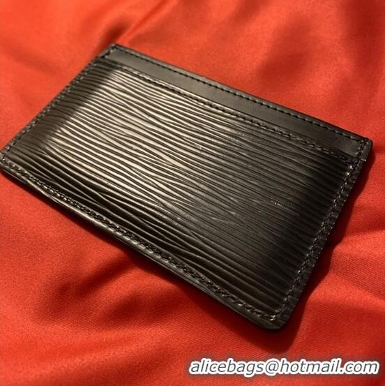 New Fashion Louis Vuitton Epi Leather Card Holder M63512 Black