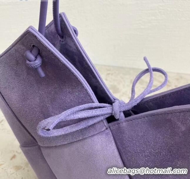 Top Quality Bottega Veneta Tote Bag in Maxi-Woven Suede Lavender BV2653 Purple 2021