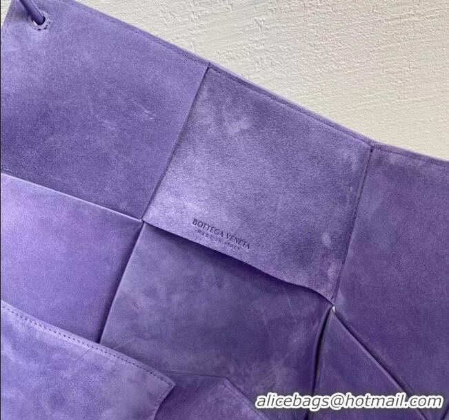 Top Quality Bottega Veneta Tote Bag in Maxi-Woven Suede Lavender BV2653 Purple 2021