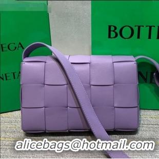 Low Price Bottega Veneta Cassette Small Crossbody Messenger Bag in Maxi-Woven Lambskin BV2668 Purple 2021