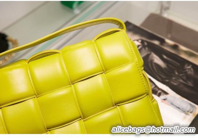 Super Quality Bottega Veneta Padded Cassette Medium Crossbody Messenger Bag BV2673 Yellow/Gold 2021