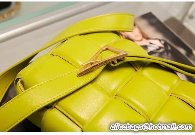 Super Quality Bottega Veneta Padded Cassette Medium Crossbody Messenger Bag BV2673 Yellow/Gold 2021