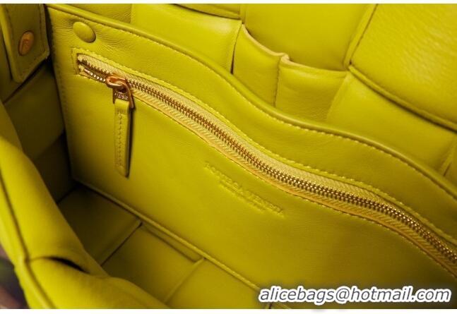 Super Quality Bottega Veneta Padded Cassette Medium Crossbody Messenger Bag BV2673 Yellow/Gold 2021