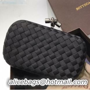 Super Quality Bottega Veneta Tiffany Fabric Small Clutch BV2679 Black 2021