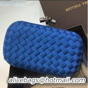 Cheap Price Bottega Veneta Tiffany Fabric Small Clutch BV2679 Blue 2021