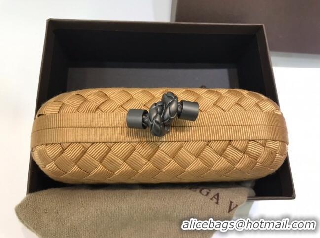 Low Cost Bottega Veneta Tiffany Fabric Small Clutch BV2679 Gold 2021