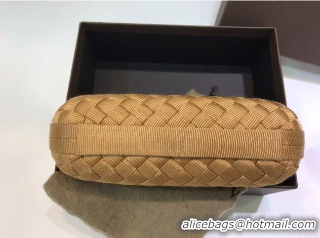 Low Cost Bottega Veneta Tiffany Fabric Small Clutch BV2679 Gold 2021