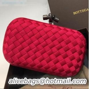 New Fashion Bottega Veneta Tiffany Fabric Small Clutch BV2679 Red 2021