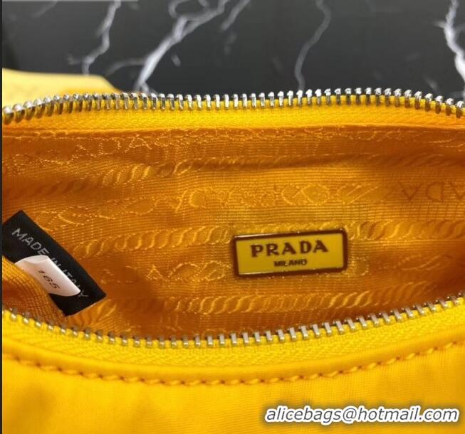 Good Product Prada Re-Edition 2005 Nylon Shoulder Bag 1BH204 Yellow 2020