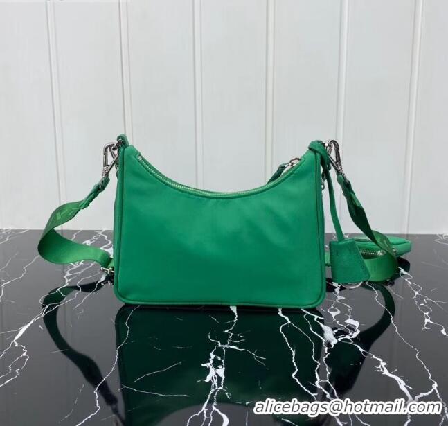 Market Sells Prada Re-Edition 2005 Nylon Shoulder Bag 1BH204 Green 2020