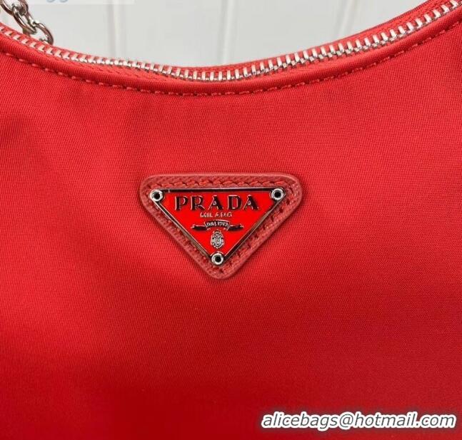 Discount Prada Re-Edition 2005 Nylon Shoulder Bag 1BH204 Red 2020