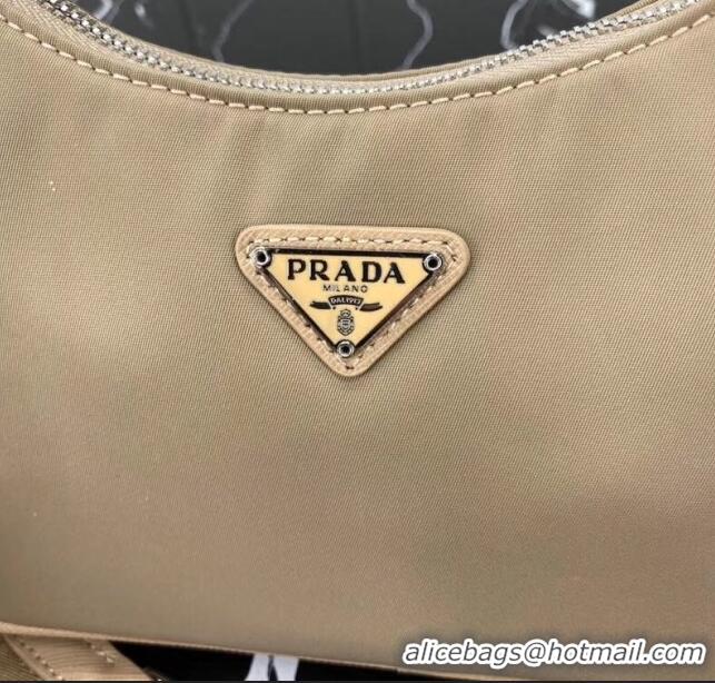 Top Quality Prada Re-Edition 2005 Nylon Shoulder Bag 1BH204 Beige 2020