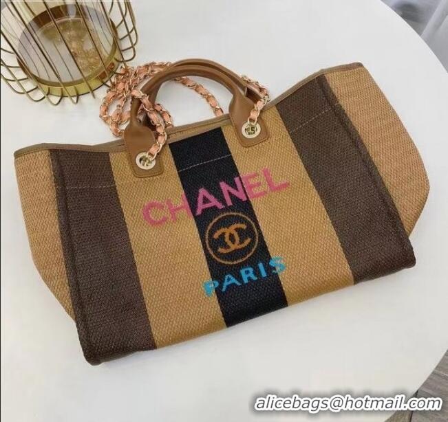 New Design Chanel Deauville Large Shopping Bag A66941 Brown/Beige/Black 2021 02