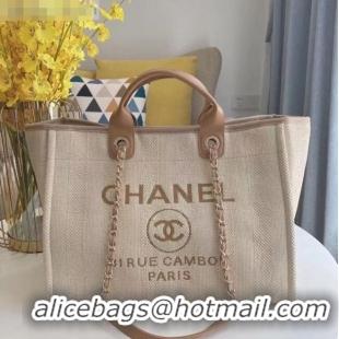 Popular Style Chanel Deauville Large Shopping Bag A66941 Beige 2021 03