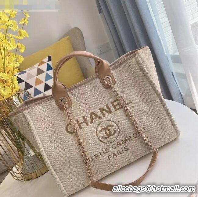 Popular Style Chanel Deauville Large Shopping Bag A66941 Beige 2021 03