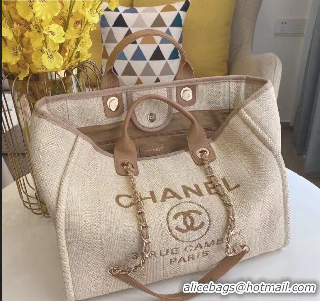 Popular Style Chanel Deauville Large Shopping Bag A66941 Beige 2021 03