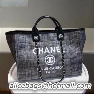 Famous Brand Chanel Deauville Large Shopping Bag A66941 Silver/Black 2021 05