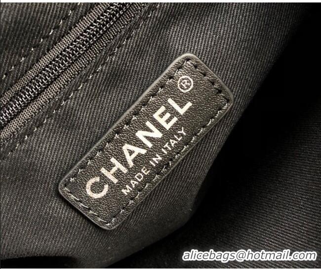 Low Price Chanel Deauville Large Shopping Bag A66941 Black 2021 12