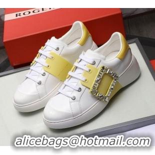 Design Promotion Roger Vivier Crystal Buckle Sneakers 121818 Yellow