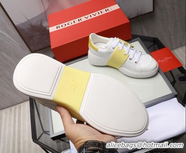 Design Promotion Roger Vivier Crystal Buckle Sneakers 121818 Yellow