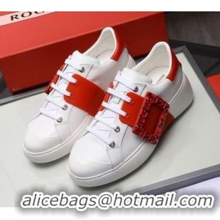 Perfect Roger Vivier Crystal Buckle Sneakers 121818 Red