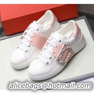 Good Quality Roger Vivier Crystal Buckle Sneakers 121818 Pink