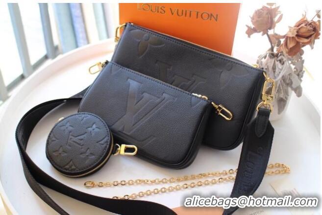 Most Popular Louis Vuitton Monogram Empreinte Original Leather M44823 Black