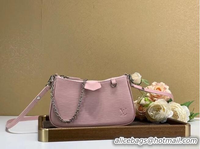 Famous Brand Louis vuitton Original EASY POUCH ON STRAP M80479 Rose Ballerine Pink