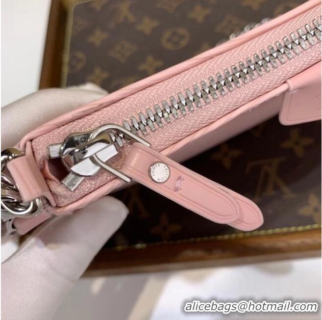 Famous Brand Louis vuitton Original EASY POUCH ON STRAP M80479 Rose Ballerine Pink