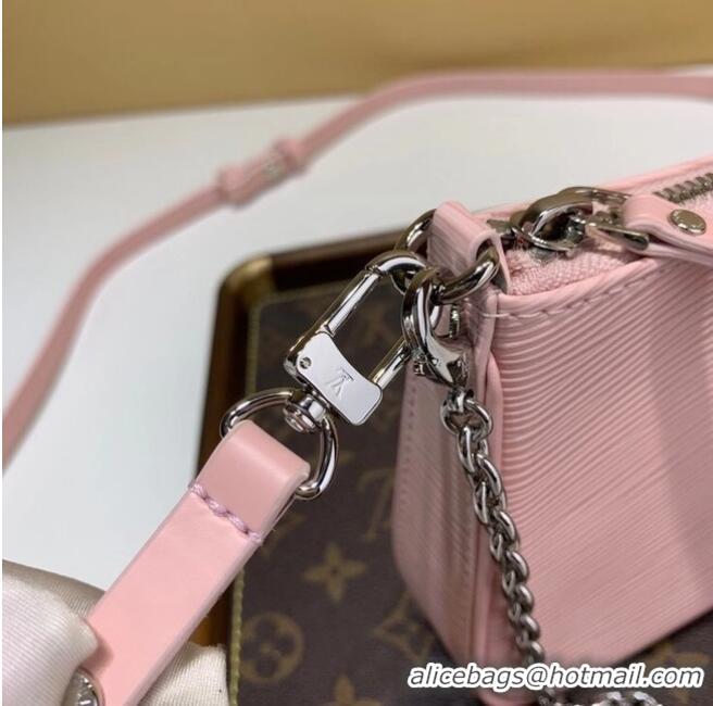 Famous Brand Louis vuitton Original EASY POUCH ON STRAP M80479 Rose Ballerine Pink