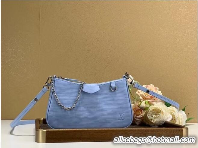 Top Quality Louis vuitton Original EASY POUCH ON STRAP M80479 Bleu Celeste Blue