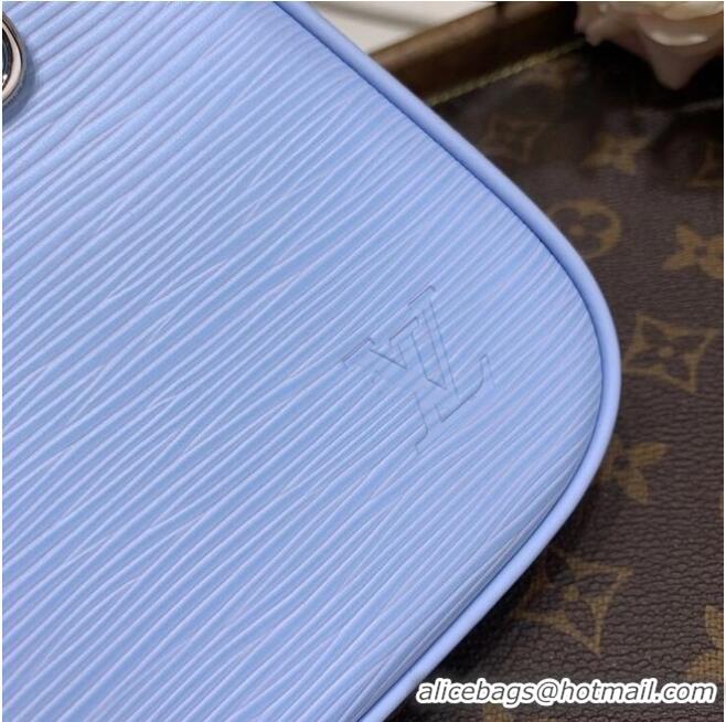 Top Quality Louis vuitton Original EASY POUCH ON STRAP M80479 Bleu Celeste Blue