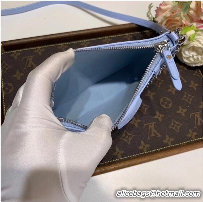 Top Quality Louis vuitton Original EASY POUCH ON STRAP M80479 Bleu Celeste Blue