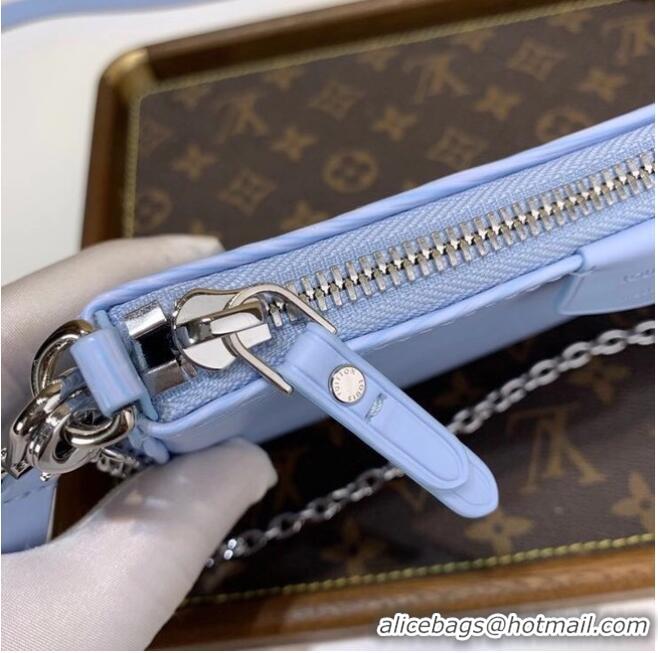 Top Quality Louis vuitton Original EASY POUCH ON STRAP M80479 Bleu Celeste Blue