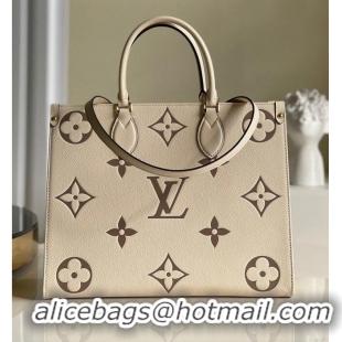 Famous Brand Louis Vuitton Original Onthego medium tote bag cream M45495 Brown Logo