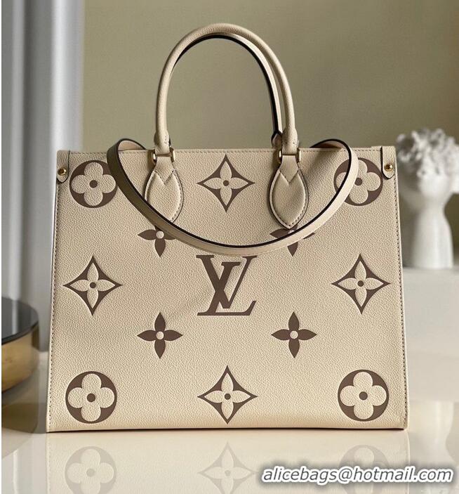 Famous Brand Louis Vuitton Original Onthego medium tote bag cream M45495 Brown Logo