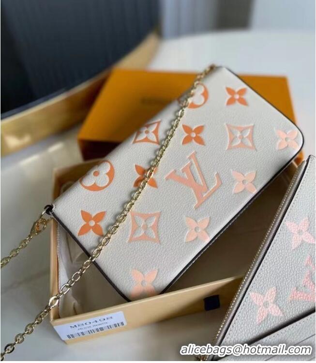 Best Price Louis Vuitton Monogram Empreinte FELICIE POCHETTE M80498 Cream & Saffron