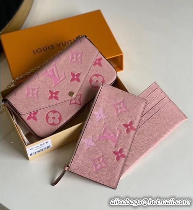 New Design Louis Vuitton Monogram Empreinte FELICIE POCHETTE M80498 pink