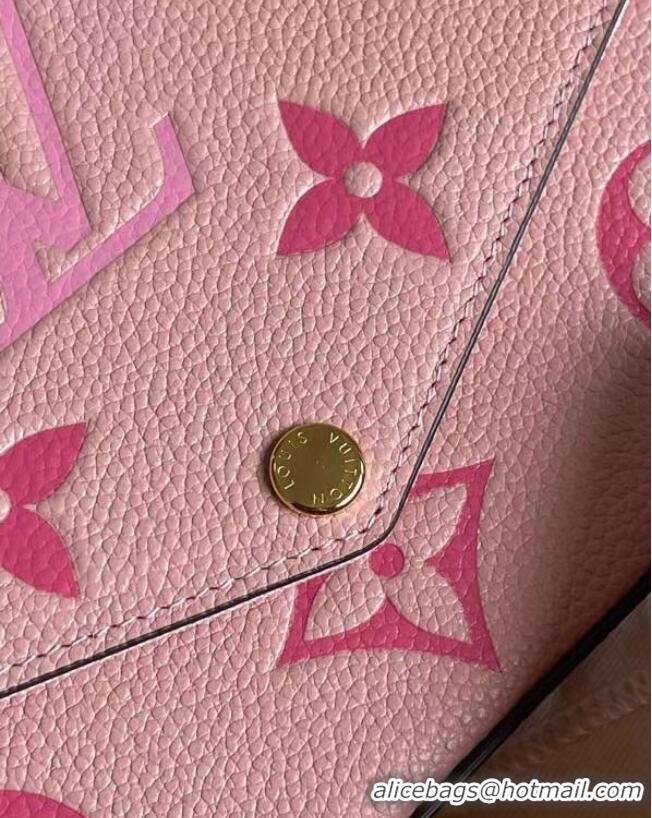 New Design Louis Vuitton Monogram Empreinte FELICIE POCHETTE M80498 pink