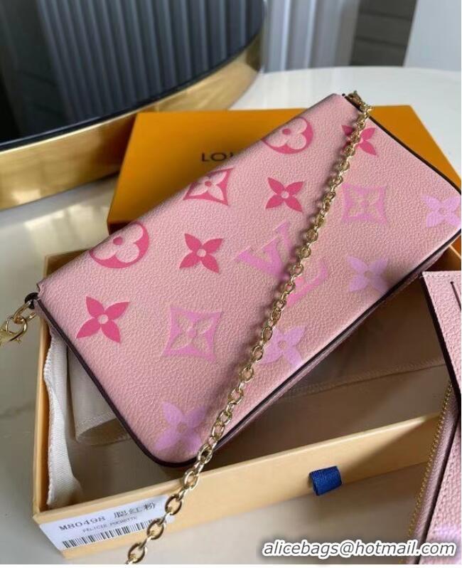 New Design Louis Vuitton Monogram Empreinte FELICIE POCHETTE M80498 pink