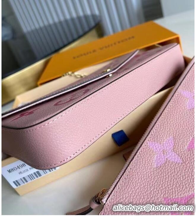 New Design Louis Vuitton Monogram Empreinte FELICIE POCHETTE M80498 pink