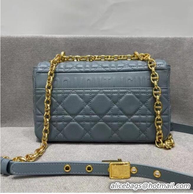 Top Quality Dior SMALL DIOR CARO BAG Soft Cannage Calfskin M9241 grey