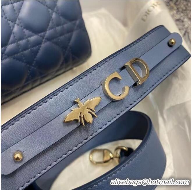 Classic LADY DIOR MY ABCDIOR BAG Indigo Blue Gradient Cannage Lambskin M0538OS