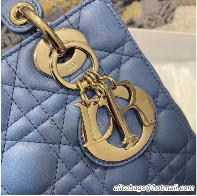 Classic LADY DIOR MY ABCDIOR BAG Indigo Blue Gradient Cannage Lambskin M0538OS