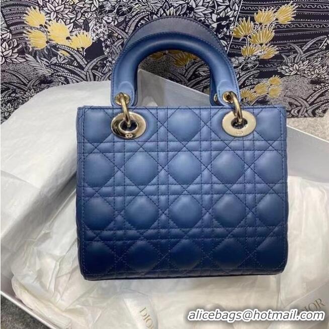 Classic LADY DIOR MY ABCDIOR BAG Indigo Blue Gradient Cannage Lambskin M0538OS