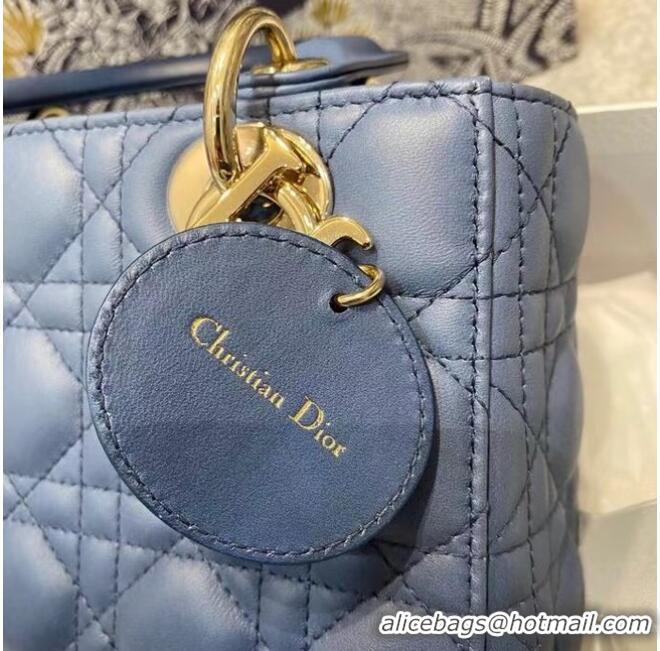 Classic LADY DIOR MY ABCDIOR BAG Indigo Blue Gradient Cannage Lambskin M0538OS