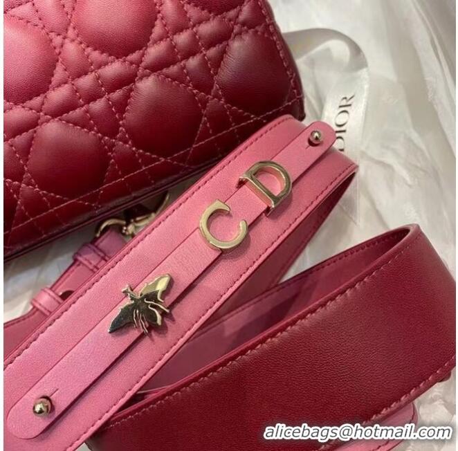 Top Quality LADY DIOR MY ABCDIOR BAG Strawberry Pink Gradient Cannage Lambskin M0538OS