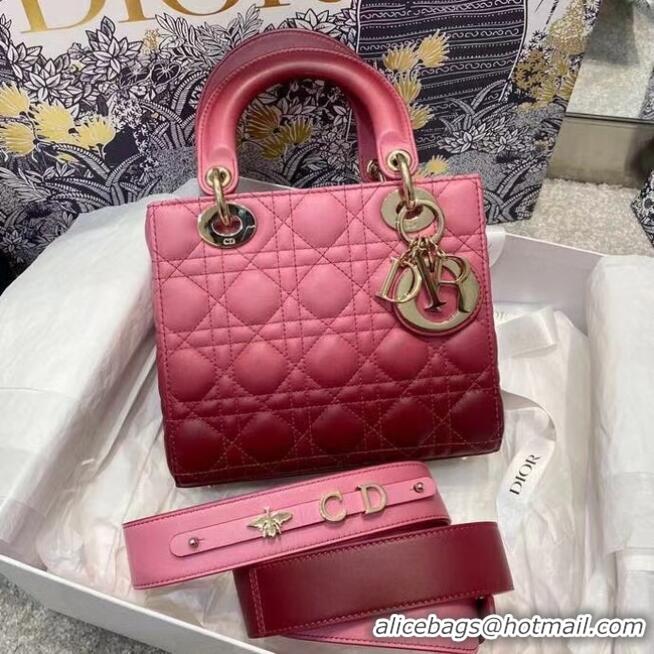 Top Quality LADY DIOR MY ABCDIOR BAG Strawberry Pink Gradient Cannage Lambskin M0538OS